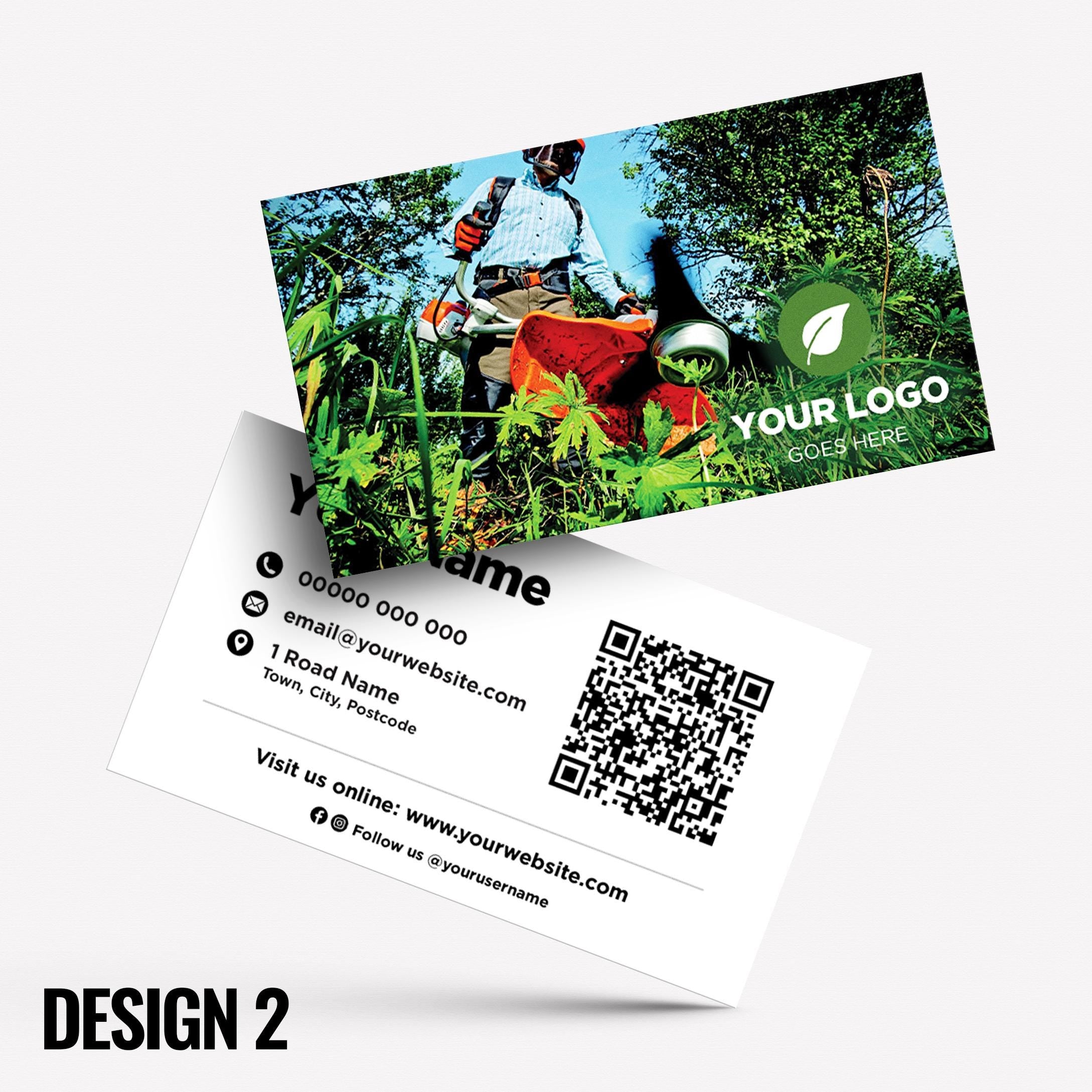 Custom Business Card Printing | Gardener Grass Flowers Landscape Landscaping Garden Landscaper Patios Slabs Grass Artificial Turf Businesses