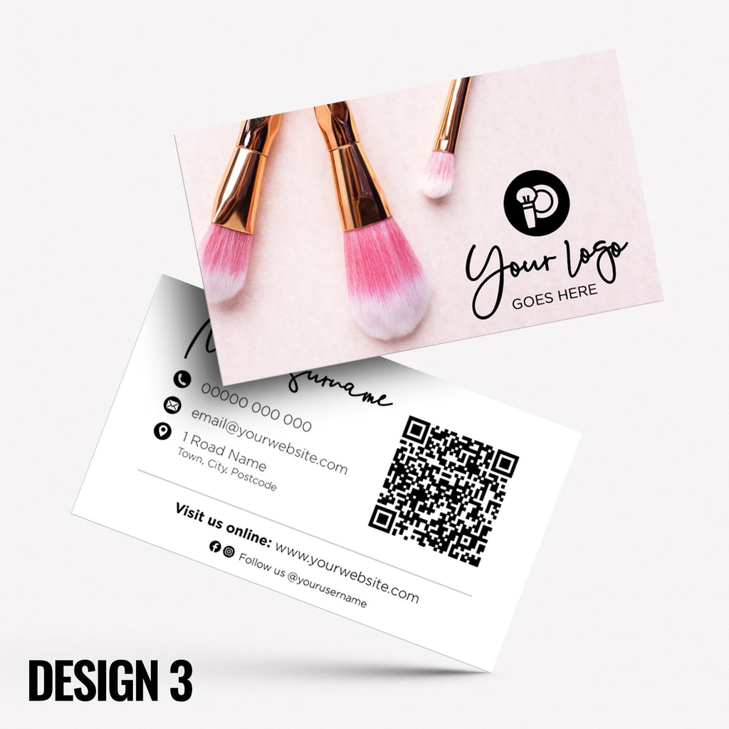 Custom Business Card Printing | Make up artist MUA beautician stylist PMU girls makeup lash lips brushes businesses