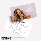 Custom printed loyalty reward cards | Hair salon stylist hair dresser hairdressing beauty female beautician businesses