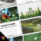 Custom printed loyalty reward cards | Gardener Grass Flowers Landscape Landscaping Garden Landscaper Patios Slabs Grass Artificial Turf