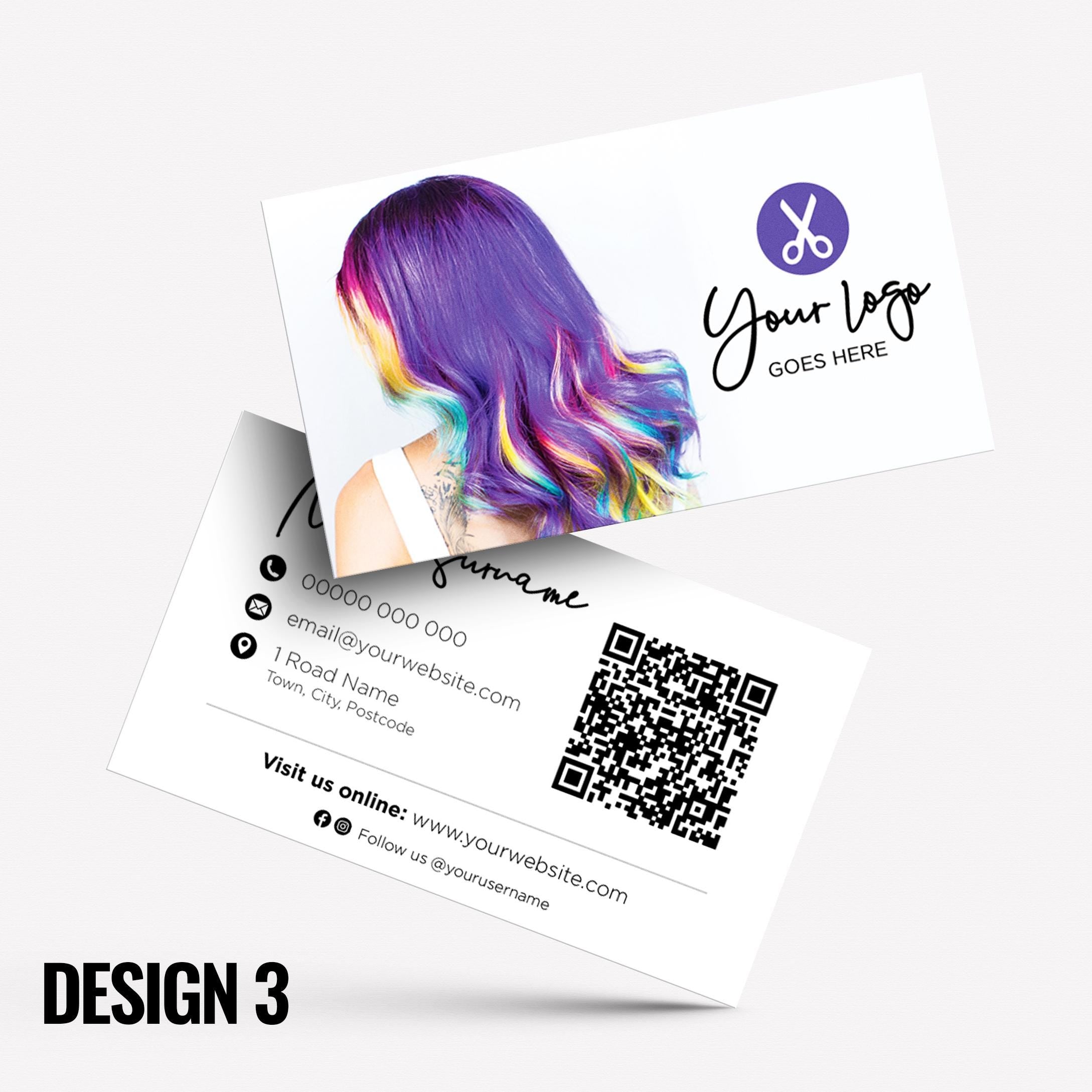 Custom Business Card Printing | Hair salon stylist hair dresser hairdressing beauty female beautician businesses