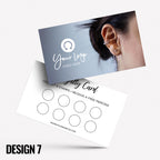 Custom printed loyalty reward cards | Tattoo studio artist piercing piercer body art jewellery tats ink inked businesses parlour salon