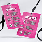 Personalised Hen night party style VIP pass & lanyard Invitations Invites | Favours itinerary selfies dares