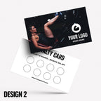 Custom printed loyalty reward cards | Gym workout personal trainer training muscle weight lifting lift weight businesses