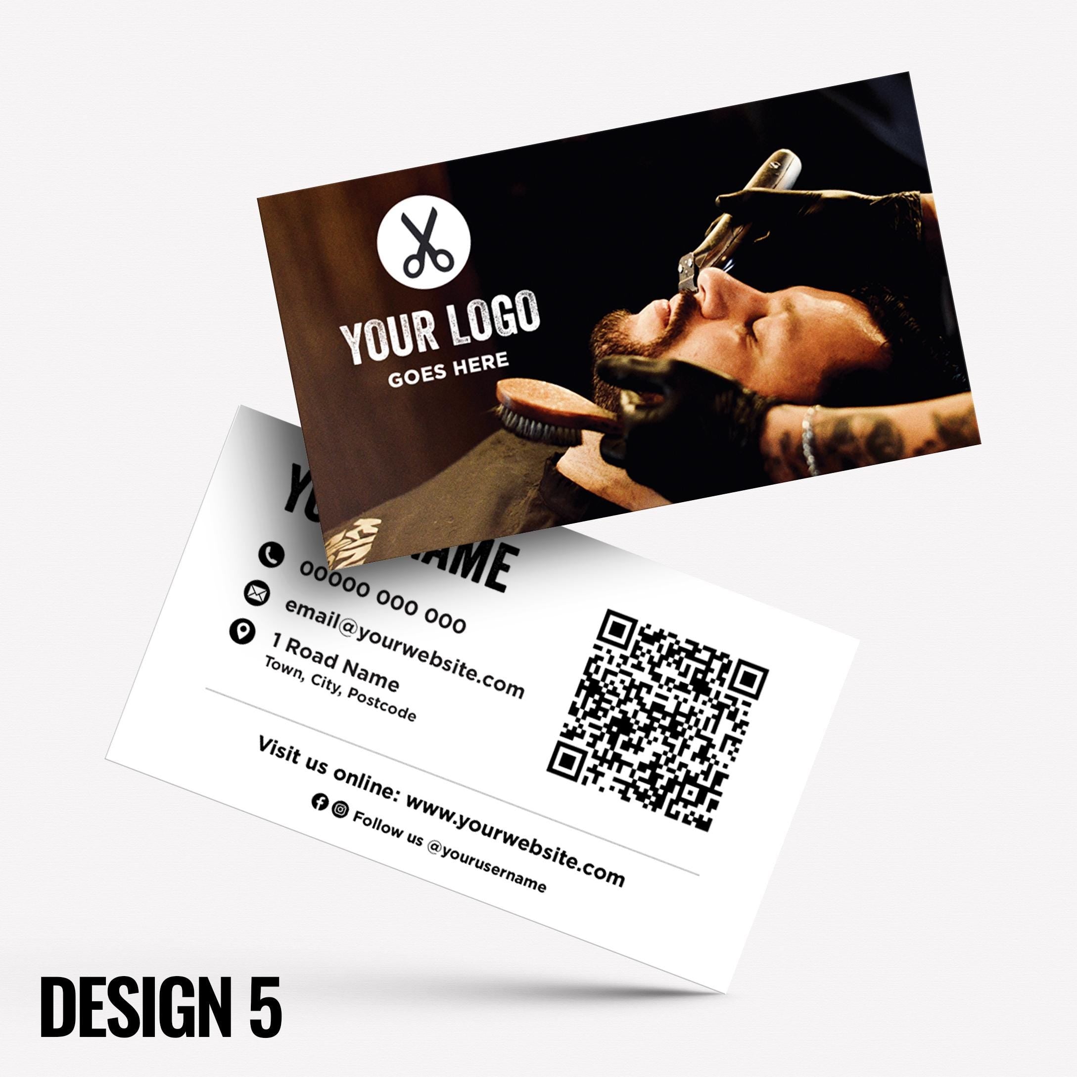 Custom Business Card Printing | Barber hairdresser stylist skin fade grooming male barbers barbering cut businesses