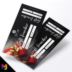 Custom printed gift vouchers | Perforated stubs | Present Gift Box Design Red Gold Black Elegant 4