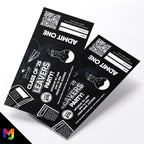 Custom printed school leavers party tickets | Perforated stubs | Black design student prom leaving parties Class of 2025