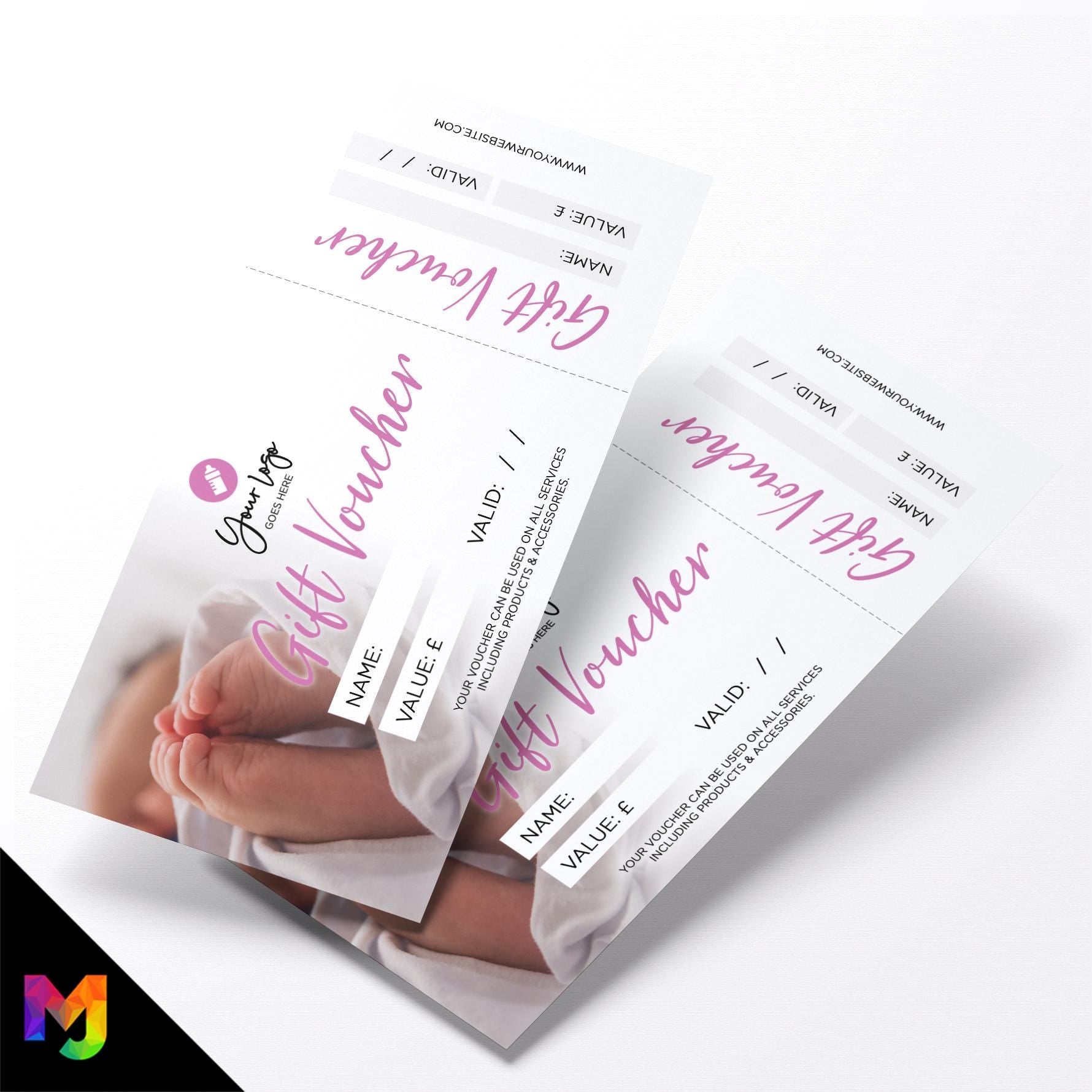 Custom printed gift vouchers | Perforated stubs | Baby Clothing Supplies Boy Girl Newborn Clothes Gifts 3