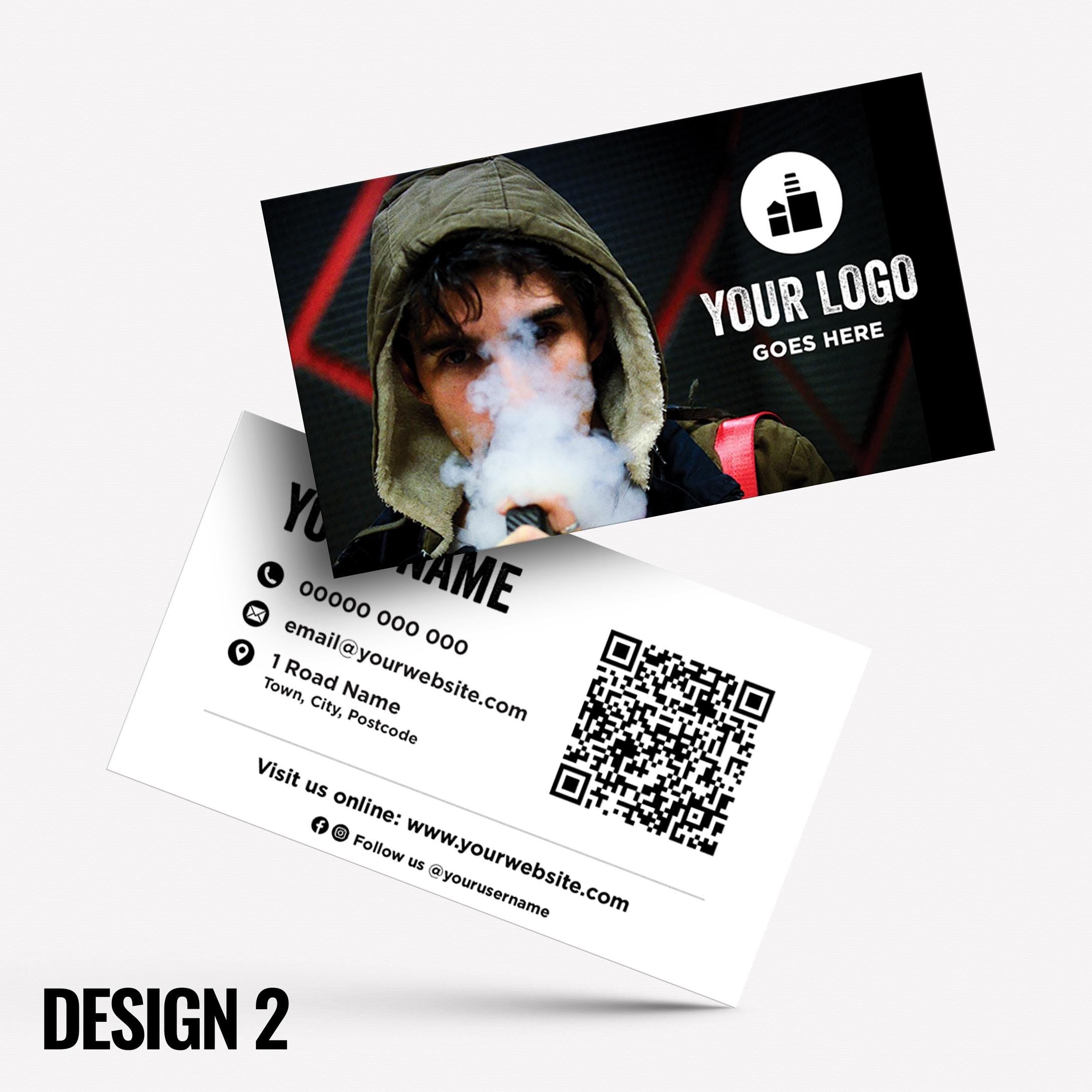 Custom Business Card Printing | Vape shop vaping quit smoking vapour e-liquid juice refill mod vapour smoke designs businesses