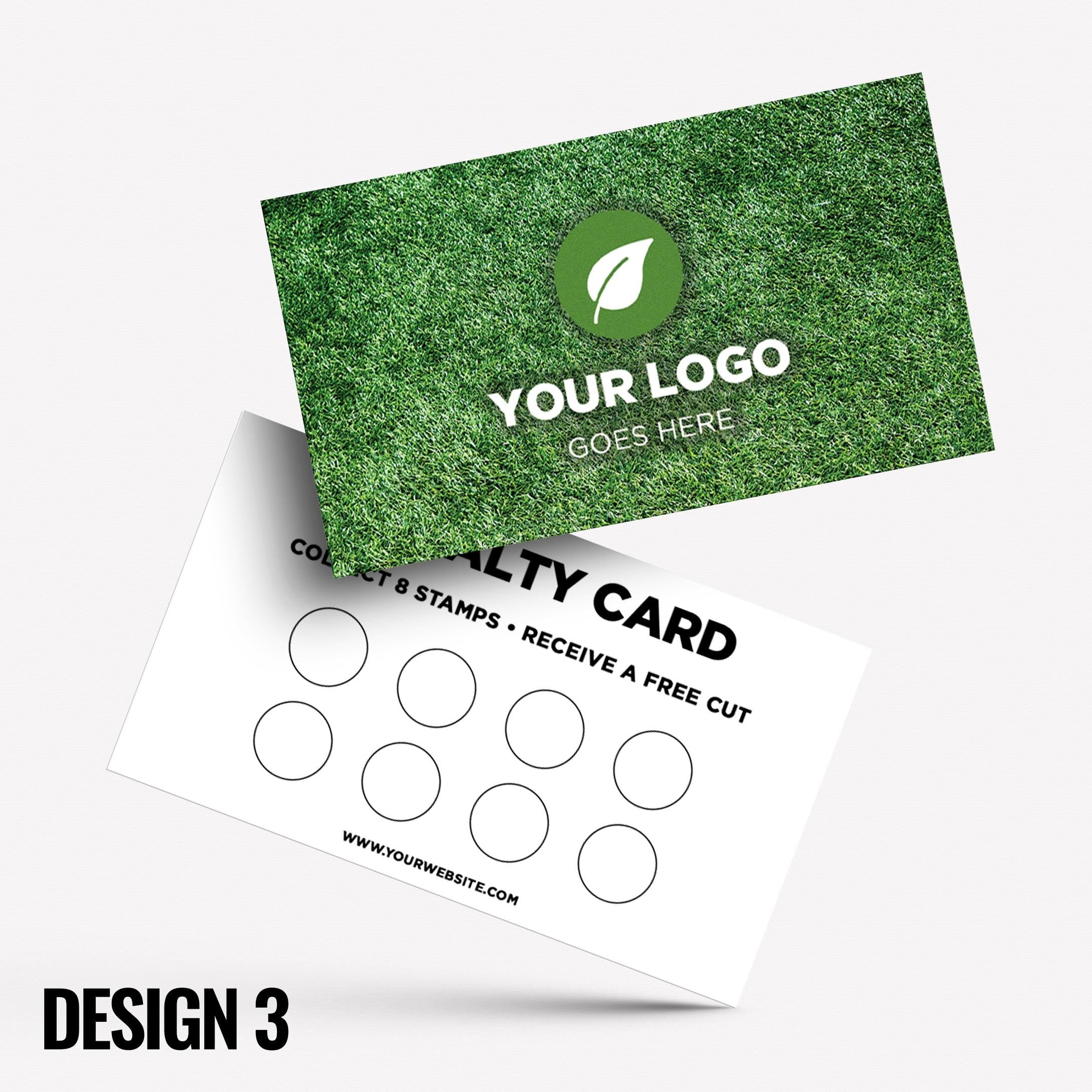 Custom printed loyalty reward cards | Gardener Grass Flowers Landscape Landscaping Garden Landscaper Patios Slabs Grass Artificial Turf