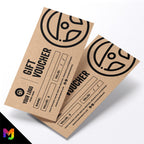 Custom printed kraft gift vouchers | Eco-friendly recycled | Car Wash Valet Business Garage Cleaning Detailing Showroom 3