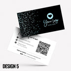 Custom Business Card Printing | Glitter Style Modern Design Gold Rose Blue Pink Glittery Elegant Cute Feminine Businesses