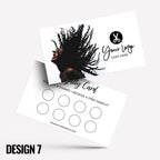 Custom printed loyalty reward cards | Hair salon stylist hair dresser hairdressing beauty female beautician businesses