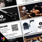 Custom Business Card Printing | Barber hairdresser stylist skin fade grooming male barbers barbering cut businesses
