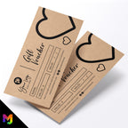 Custom printed kraft gift vouchers | Eco-friendly recycled | Make up artist beauty glamour model business 2