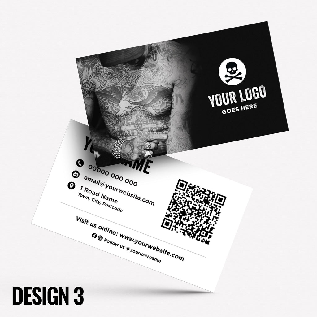 Custom Business Card Printing | Tattoo studio artist piercing piercer body art jewellery tats ink inked businesses parlour salon
