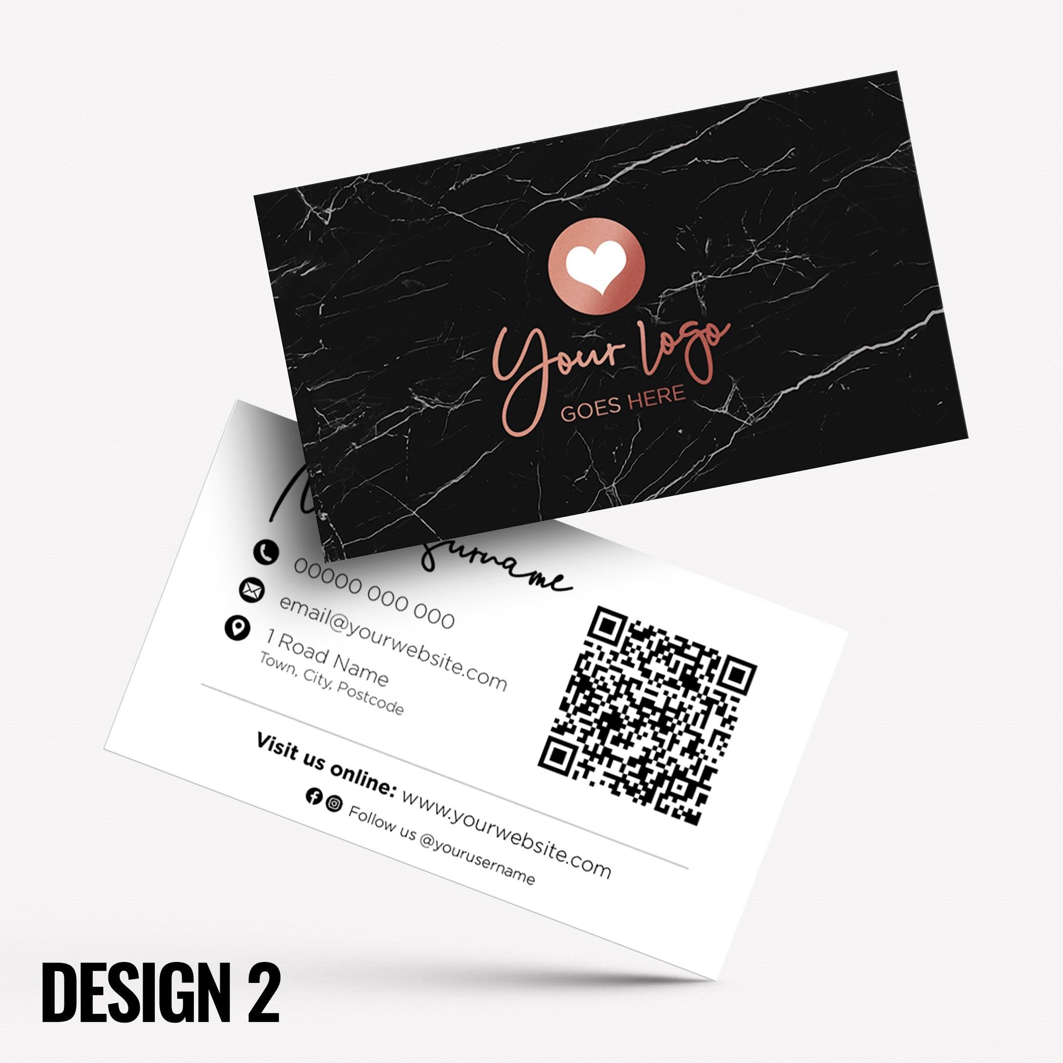 Custom Business Card Printing | Marble design white black rose gold blue pink shiny elegant modern generic businesses