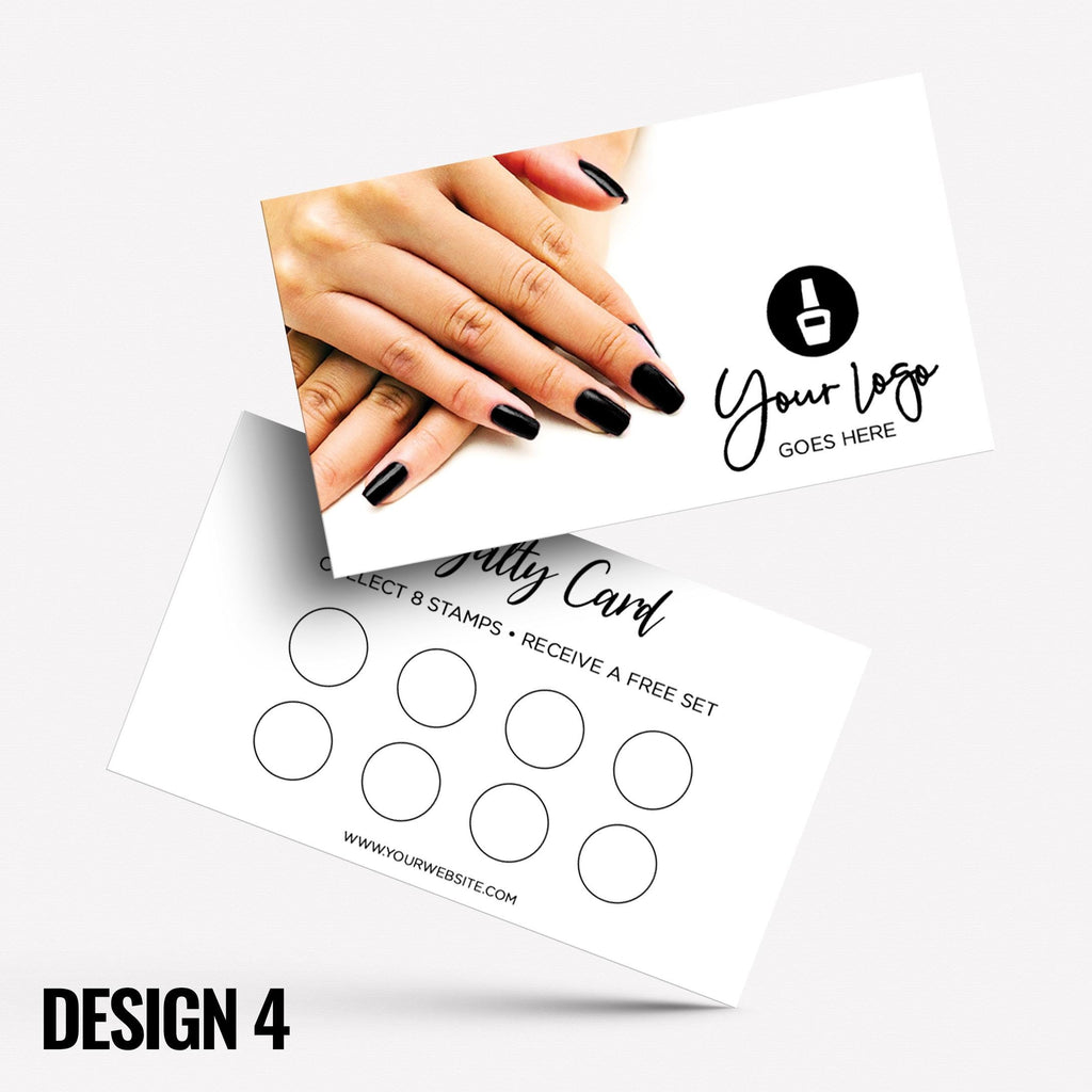 Custom printed loyalty reward cards | Nail artist beautician nails beauty art female hands businesses