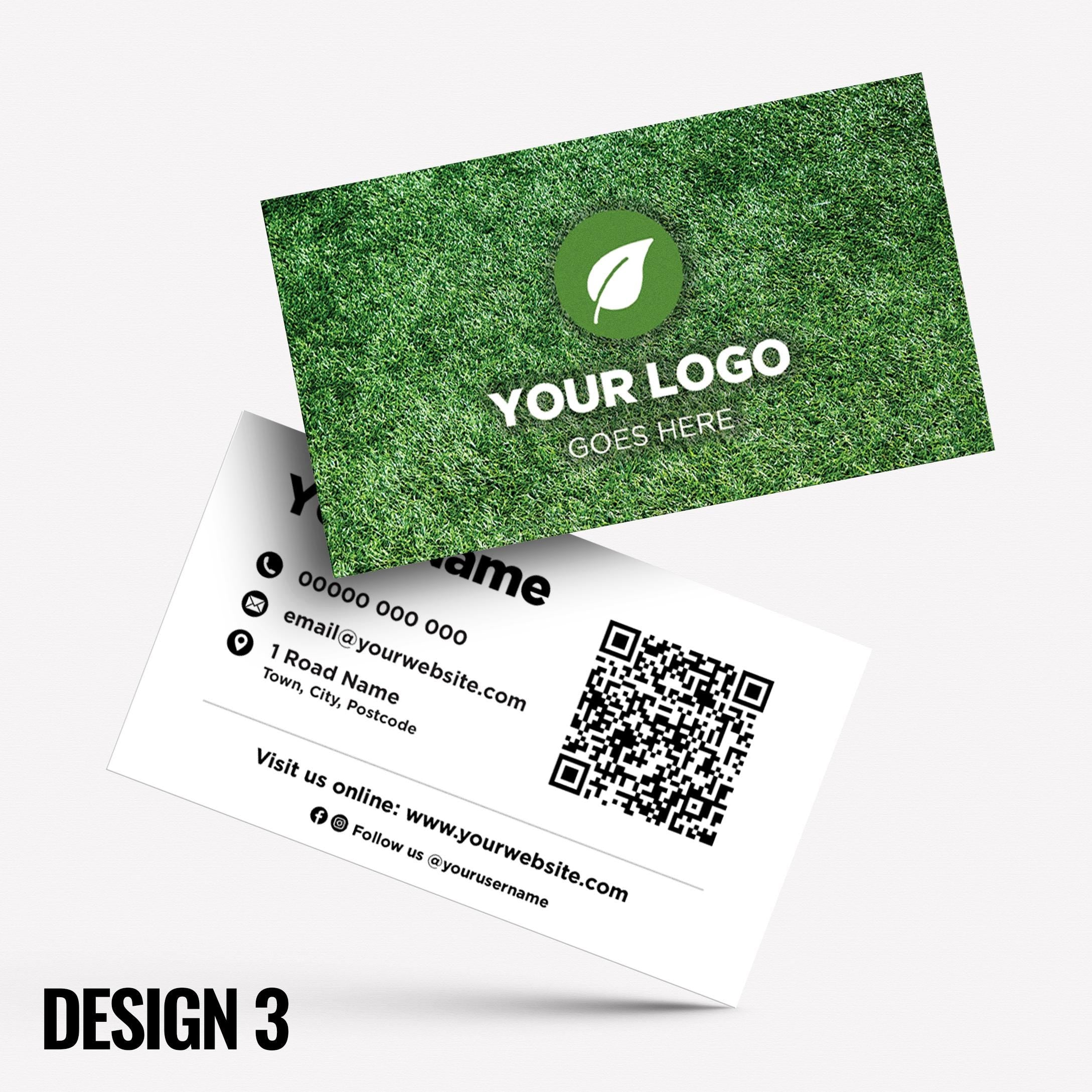 Custom Business Card Printing | Gardener Grass Flowers Landscape Landscaping Garden Landscaper Patios Slabs Grass Artificial Turf Businesses