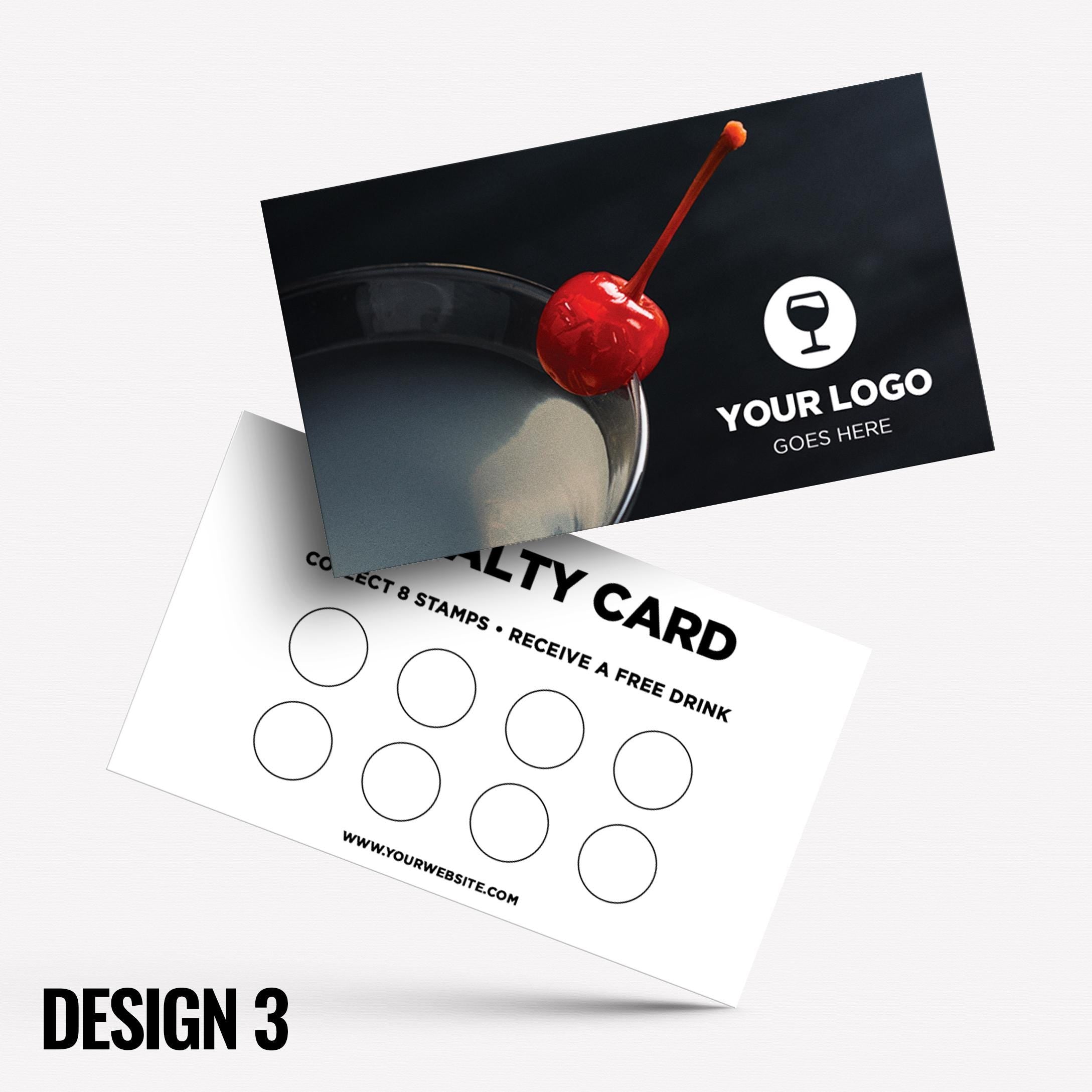 Custom printed loyalty reward cards | Drinks Bar Pub Cocktails Beer Restaurant Cafe Micropub Bars Pints Wine Winebar Businesses