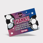 Personalised maroon & blue football shirt style Invitations Invites + thank you cards | Any colours!