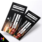 Custom printed gift vouchers | Perforated stubs | Food Restaurant Takeaway Burgers Buns Smash Burger Sandwich Sub 5