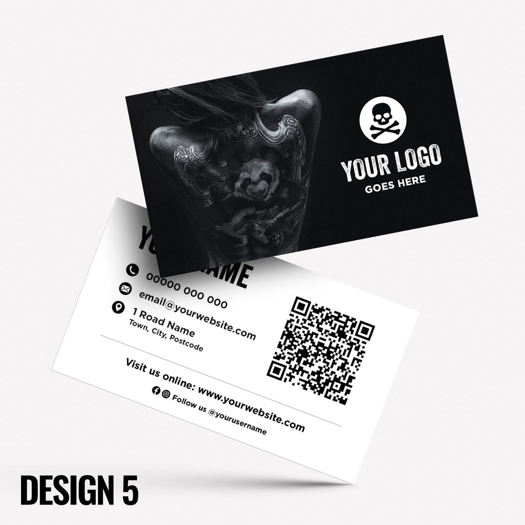 Custom Business Card Printing | Tattoo studio artist piercing piercer body art jewellery tats ink inked businesses parlour salon