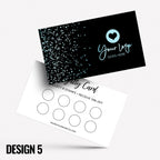 Custom printed loyalty reward cards | Glitter Style Modern Design Gold Rose Blue Pink Glittery Elegant Cute Feminine Businesses