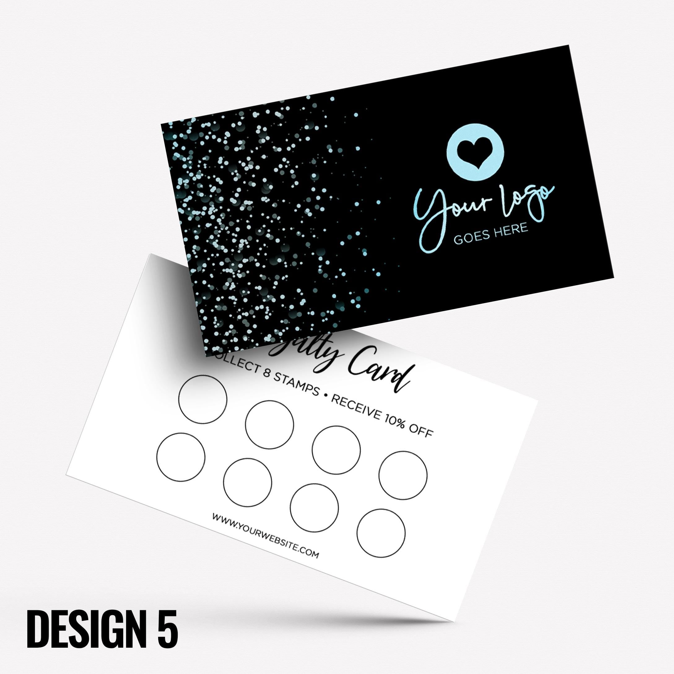 Custom printed loyalty reward cards | Glitter Style Modern Design Gold Rose Blue Pink Glittery Elegant Cute Feminine Businesses