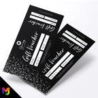 Custom printed gift vouchers | Perforated stubs | Black white glitter style modern fancy professional