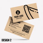 Custom Kraft Business Card Printing | Barber hairdresser stylist skin fade grooming male barbers barbering cut businesses