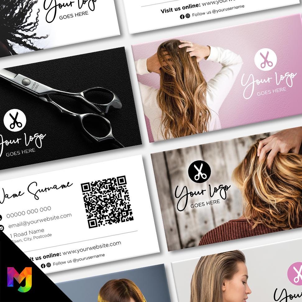 Custom Business Card Printing | Hair salon stylist hair dresser hairdressing beauty female beautician businesses