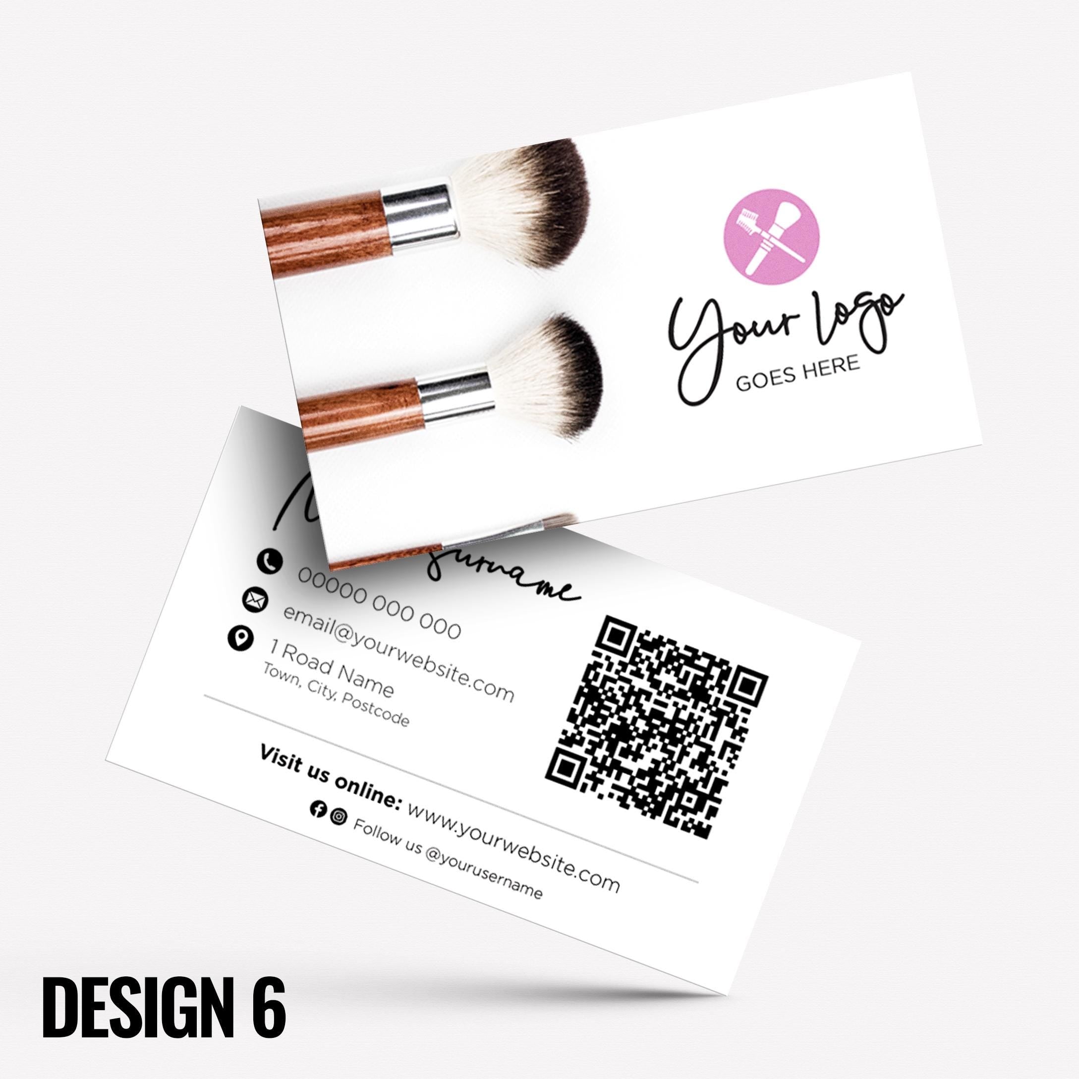 Custom Business Card Printing | Make up artist MUA beautician stylist PMU girls makeup lash lips brushes businesses