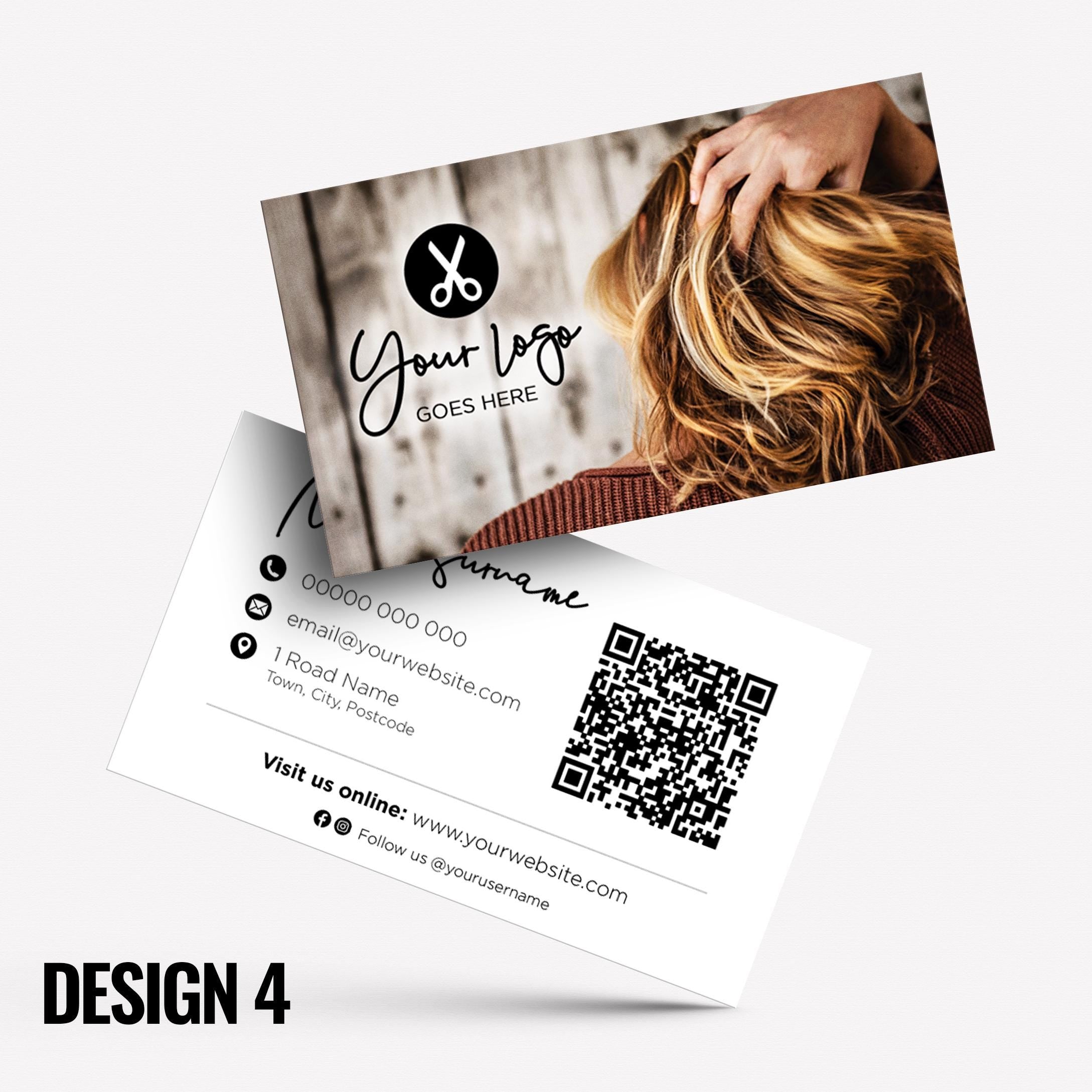 Custom Business Card Printing | Hair salon stylist hair dresser hairdressing beauty female beautician businesses