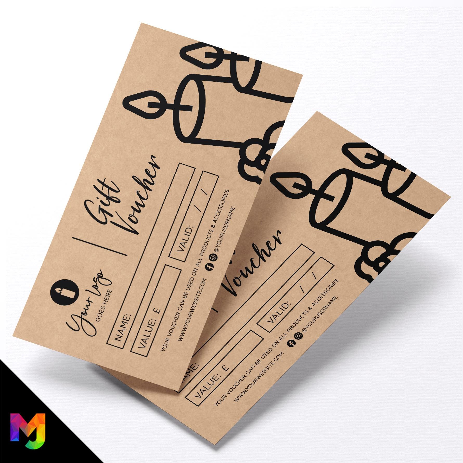 Custom printed kraft gift vouchers | Eco-friendly recycled | Candles Candle Wax Melt Scent Soy Business 2