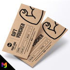 Custom printed kraft gift vouchers | Eco-friendly recycled | Gym Personal Trainer Muscle Fitness Boxing Exercise Training 2