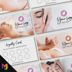 Custom printed loyalty reward cards | Massage therapy masseur sports beauty businesses meditation