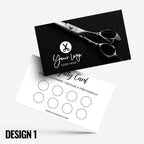 Custom printed loyalty reward cards | Hair salon stylist hair dresser hairdressing beauty female beautician businesses
