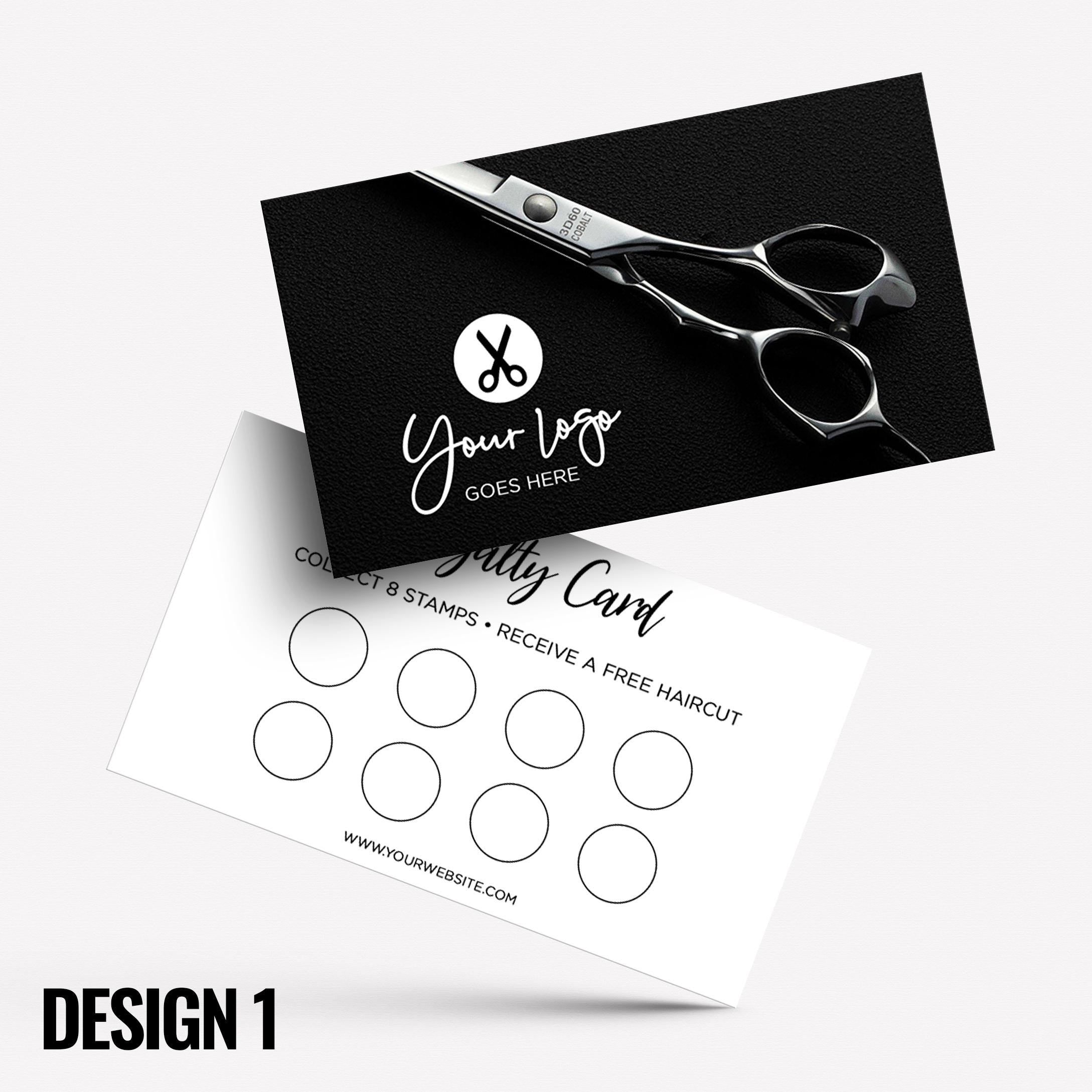 Custom printed loyalty reward cards | Hair salon stylist hair dresser hairdressing beauty female beautician businesses