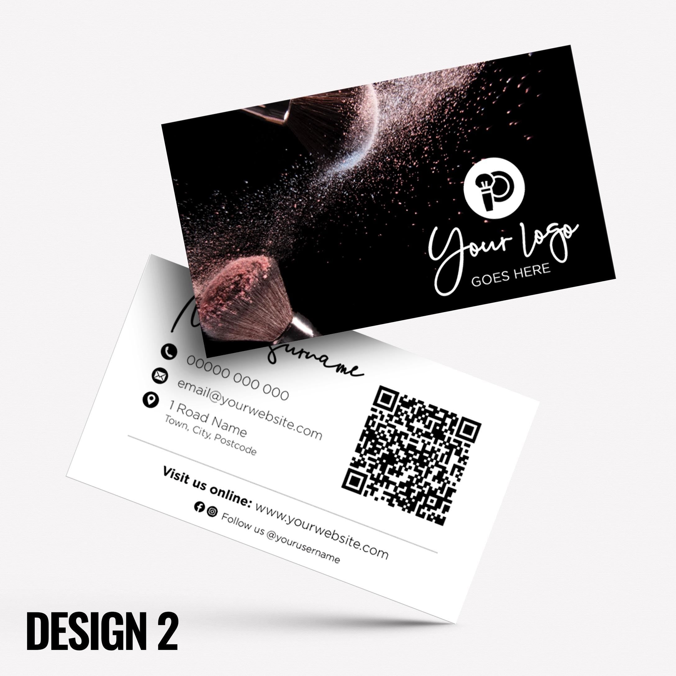 Custom Business Card Printing | Make up artist MUA beautician stylist PMU girls makeup lash lips brushes businesses