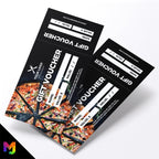 Custom printed gift vouchers | Perforated stubs |  Fast Food Business Restaurant Takeaway Pizza Italian Van Truck