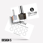 Custom printed loyalty reward cards | Nail artist beautician nails beauty art female hands businesses