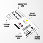 Personalised mock football match ticket Birthday / Christmas gift | Any teams!