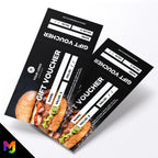 Custom printed gift vouchers | Perforated stubs | Food Restaurant Takeaway Burgers Buns Smash Burger 4