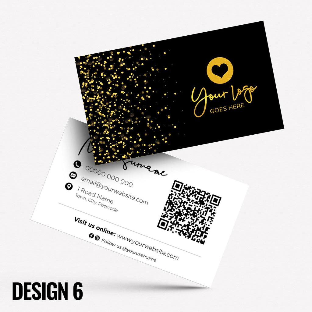 Custom Business Card Printing | Glitter Style Modern Design Gold Rose Blue Pink Glittery Elegant Cute Feminine Businesses