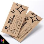 Custom printed kraft gift vouchers | Eco-friendly recycled | Car Wash Valet Business Garage Cleaning Detailing 3