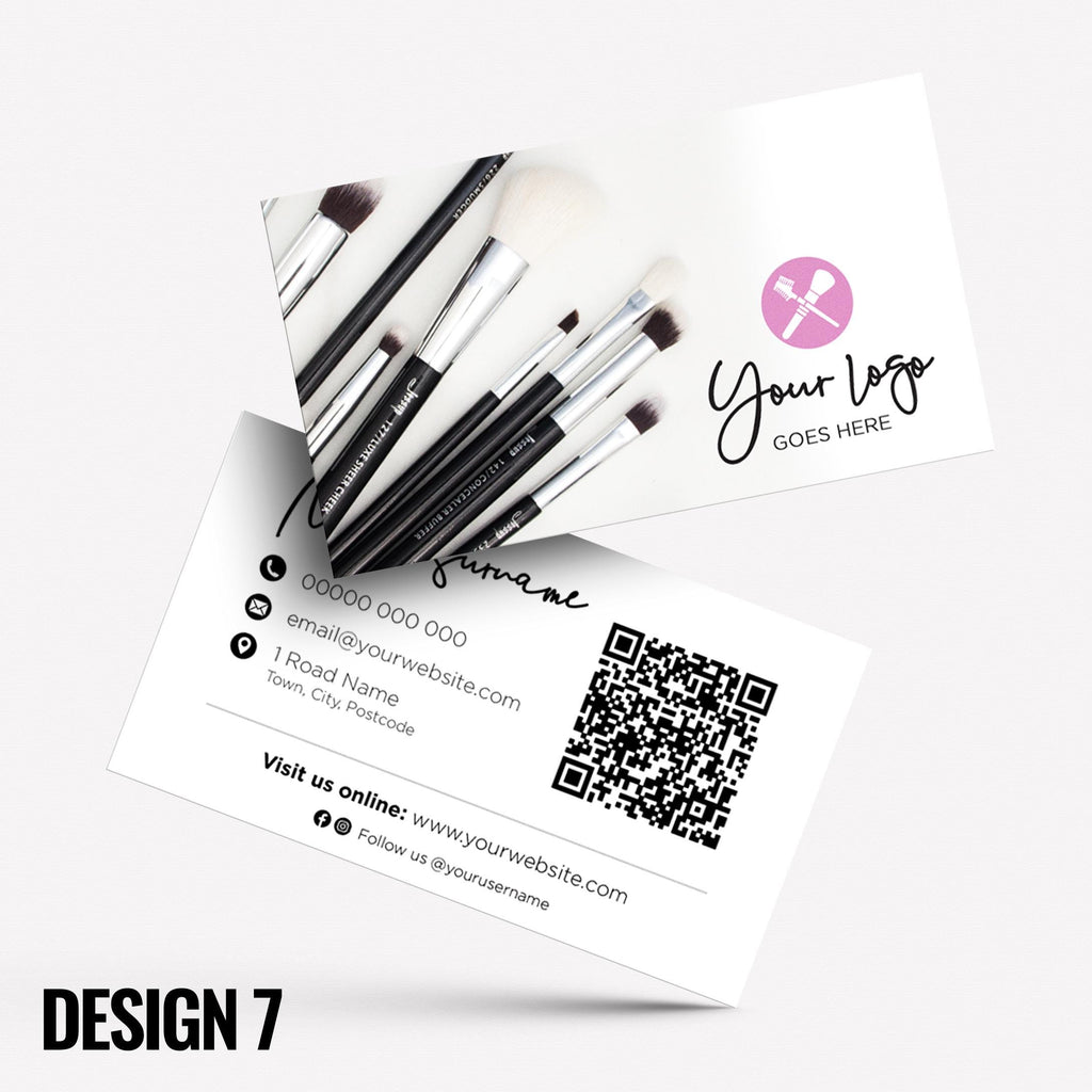 Custom Business Card Printing | Make up artist MUA beautician stylist PMU girls makeup lash lips brushes businesses