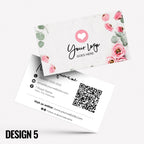 Custom Business Card Printing | Floral flowers feminine cute pink purple orange blue roses flower elegant generic businesses