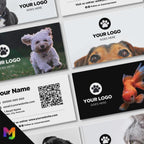 Custom Business Card Printing | Dog Cat Pets Shop Pet Walking Grooming Printed Prints Animals Supplies Businesses