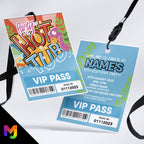 Personalised hot tub spa water pool pamper chill relax party style VIP pass & lanyards